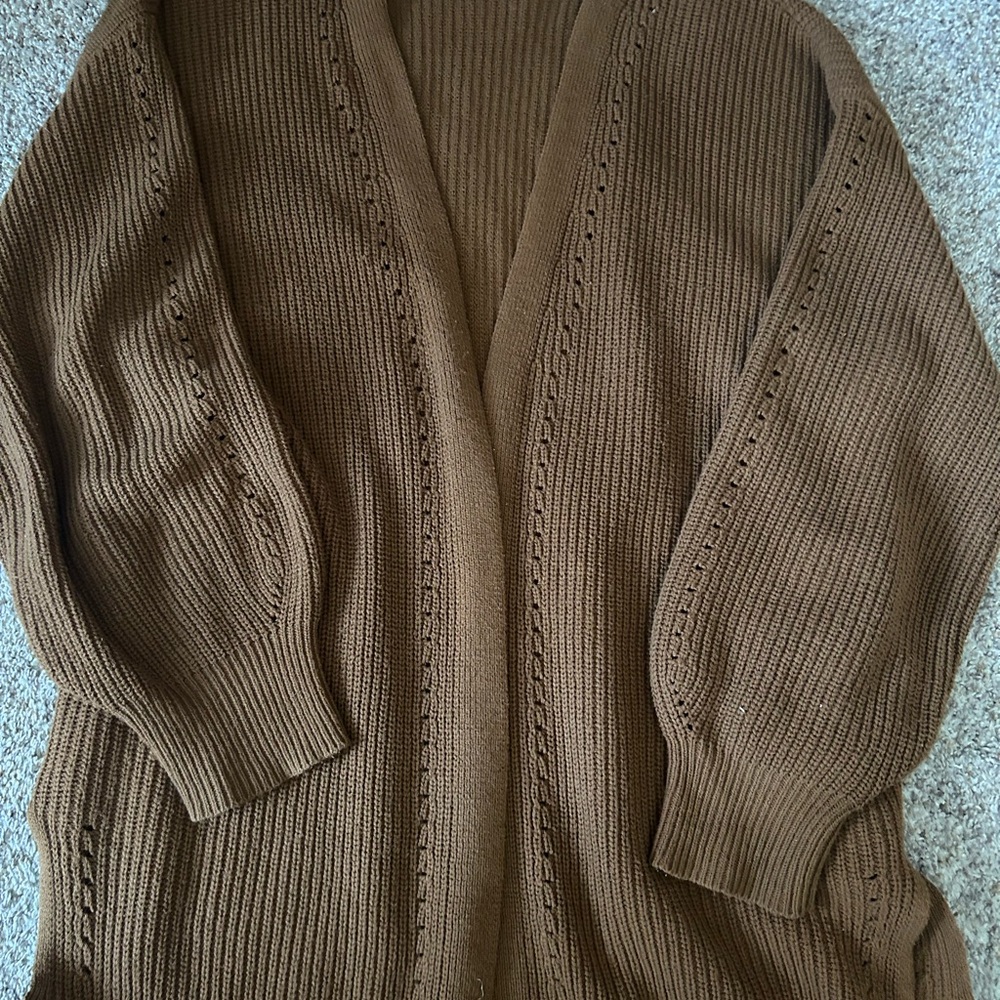Cozy Brown Knit Cardigan